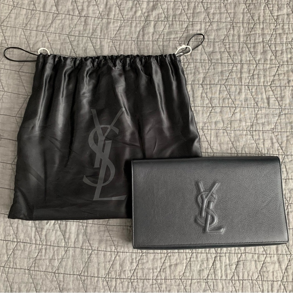 YSL leather belle du Jour clutch